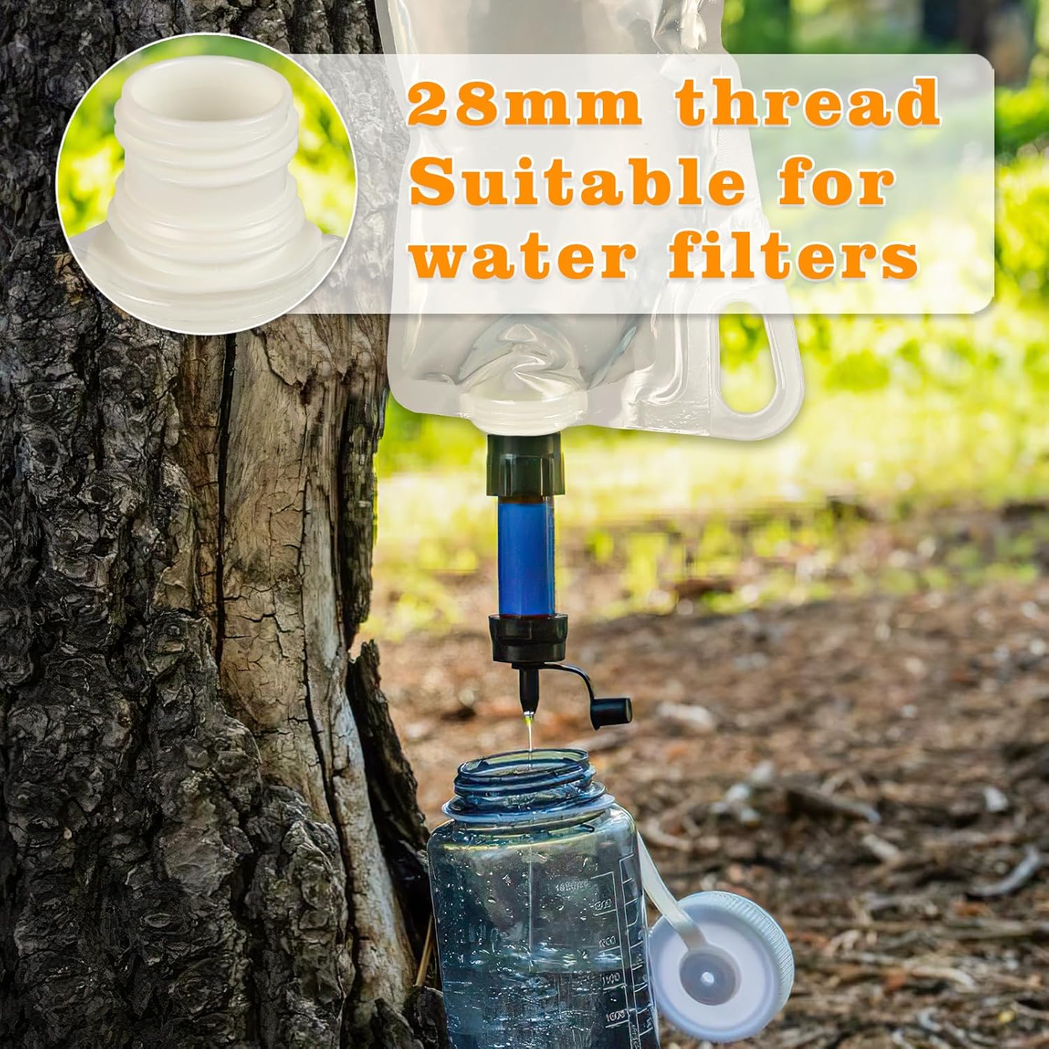 4 Pack Collapsible Water Bottles, Foldable Water Bottles for Traveling, Soft Water Bottle for Hiking, Running, Camping with 4 Loops - Image 5