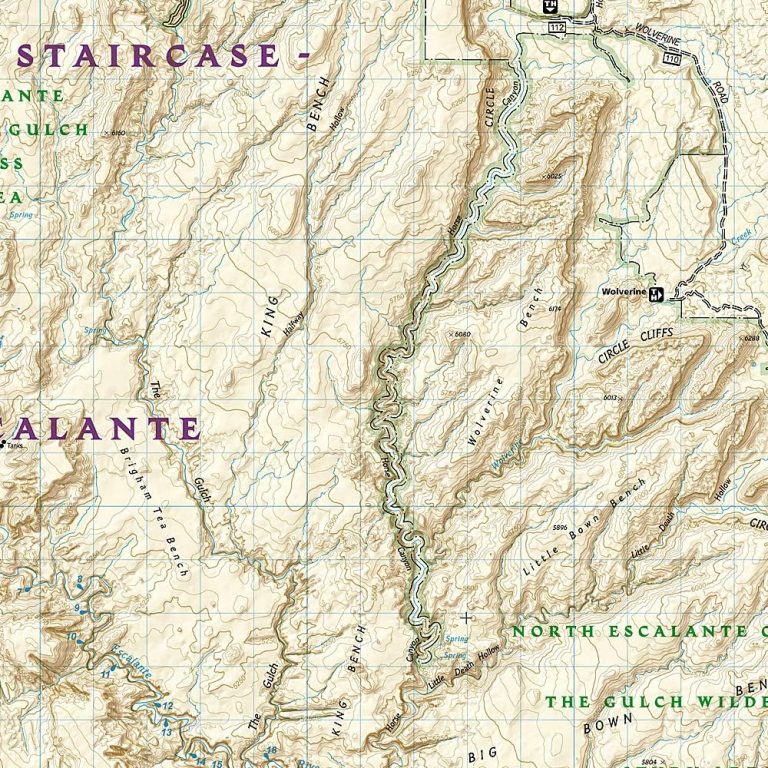Canyons of the Escalante Map [Grand Staircase-Escalante National Monument] (National Geographic Trails Illustrated Map, 710)