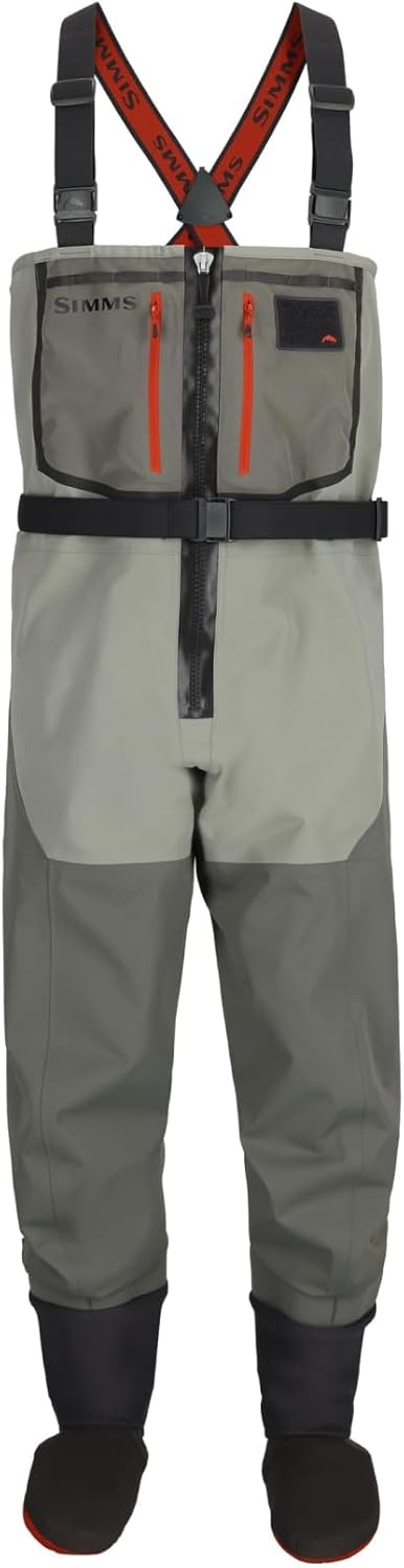 Simms Freestone Z Mens Fishing Waders, Waterproof Chest Stockingfoot Waders w/Gravel Guards, Hunting and Fly Fishing Waders