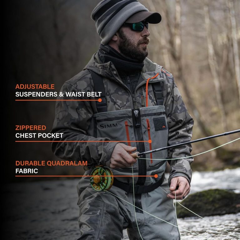 Simms Freestone Z Mens Fishing Waders, Waterproof Chest Stockingfoot Waders w/Gravel Guards, Hunting and Fly Fishing Waders
