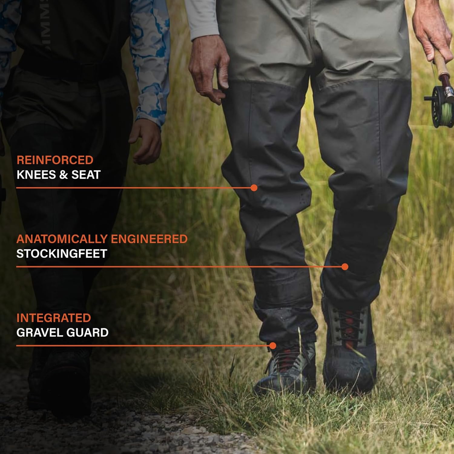 Simms Freestone Z Mens Fishing Waders, Waterproof Chest Stockingfoot Waders w/Gravel Guards, Hunting and Fly Fishing Waders - Image 3